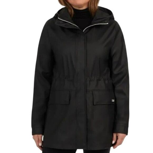 Hunter Ladies' Rubberized Rain Jacket, Color Black - Picture 1 of 5